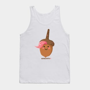 Cute Pink Haired Unacorn (Unicorn/Acorn) Tank Top